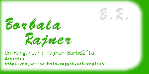 borbala rajner business card